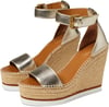 See by Chloe Womens Glyn Wedge EspadrilleLight Gold 1