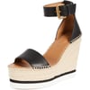 See by Chloe Womens Glyn Wedge EspadrilleNero