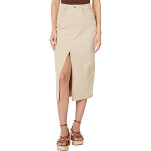 PAIGE Womens Angela Midi SkirtSoft Beige