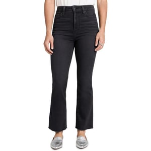 PAIGE Womens Claudine Petite Raw Hem JeansBlack Lotus