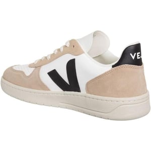 Veja Mens Esplar Leather SneakersExtra WhiteBlackSahara