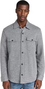 imageFaherty Mens Inlet Knit Shirt JacketMedium Grey Melange