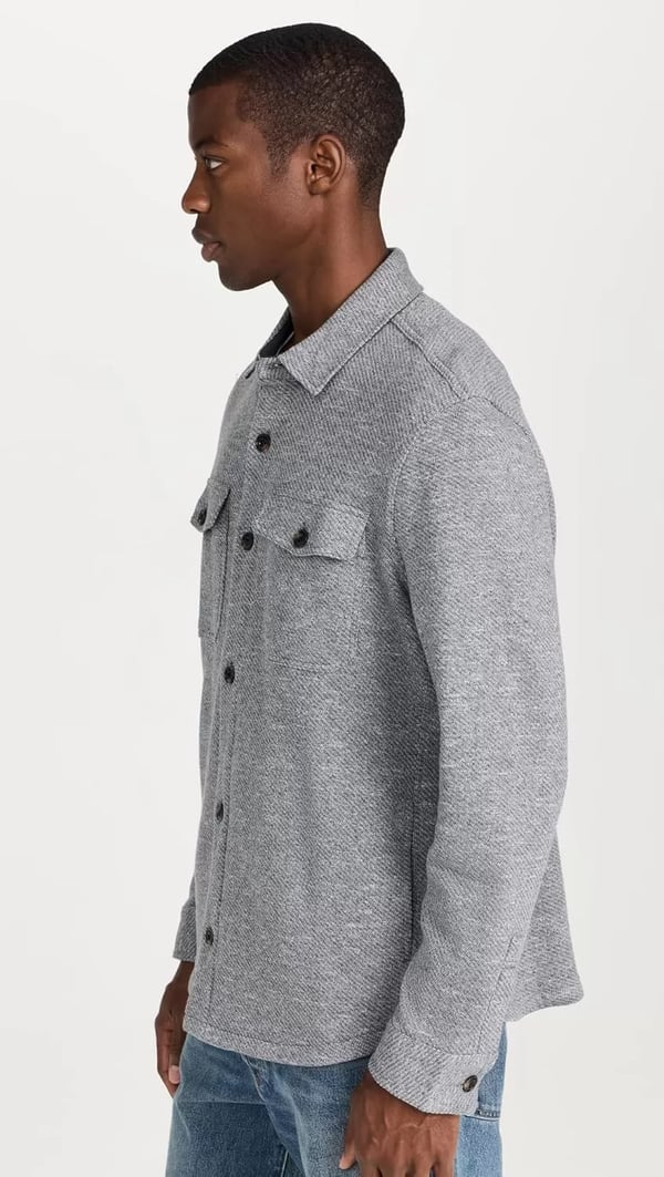 imageFaherty Mens Inlet Knit Shirt JacketMedium Grey Melange