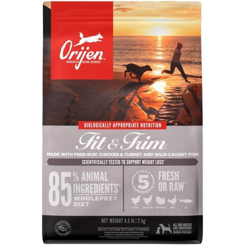 imageORIJEN Original Dry Dog Food Grain Free Dog Food for All Life Stages Fresh or Raw Ingredients 235 lbGrainFree Food Fit amp Trim 45 Pound Pack of 1