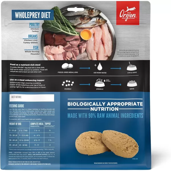 imageORIJEN REGIONAL RED Freeze Dried Medallions Dog Food amp Topper Grain Free Dog Food WholePrey Ingredients 16ozOriginal 6 Ounce Pack of 1