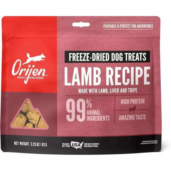 imageORIJEN Freeze Dried Original Dog Treats WholePrey Ingredients 325ozFreezeDried Treats Lamb 325 Ounce Pack of 1