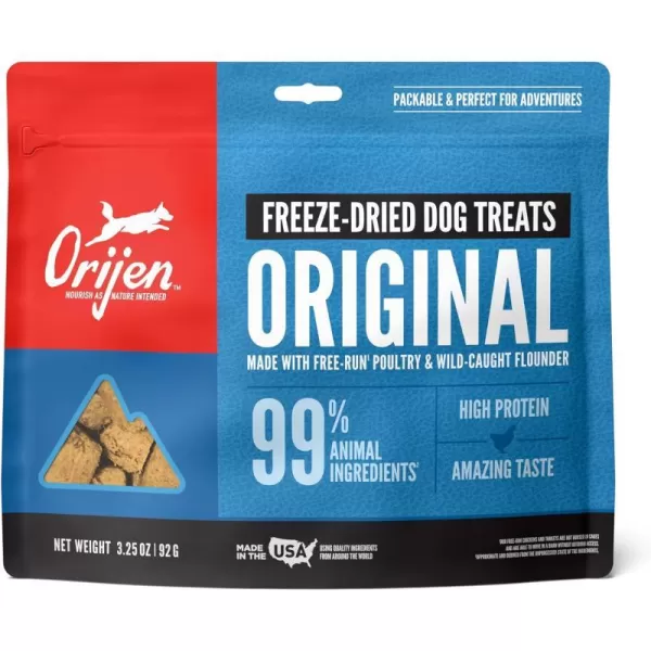 imageORIJEN Freeze Dried Original Dog Treats WholePrey Ingredients 325ozFreezeDried Treats Original 325 Ounce Pack of 1