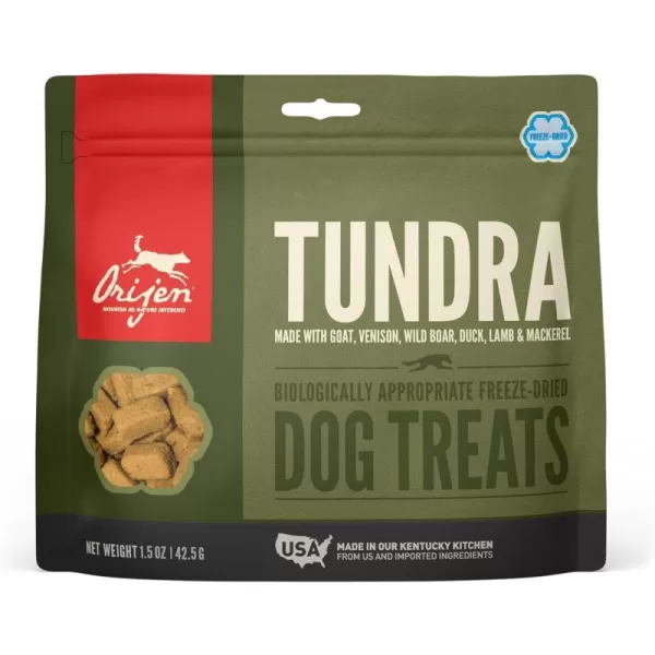imageORIJEN Freeze Dried Original Dog Treats WholePrey Ingredients 325ozFreezeDried Treats Tundra 15 Ounce Pack of 1