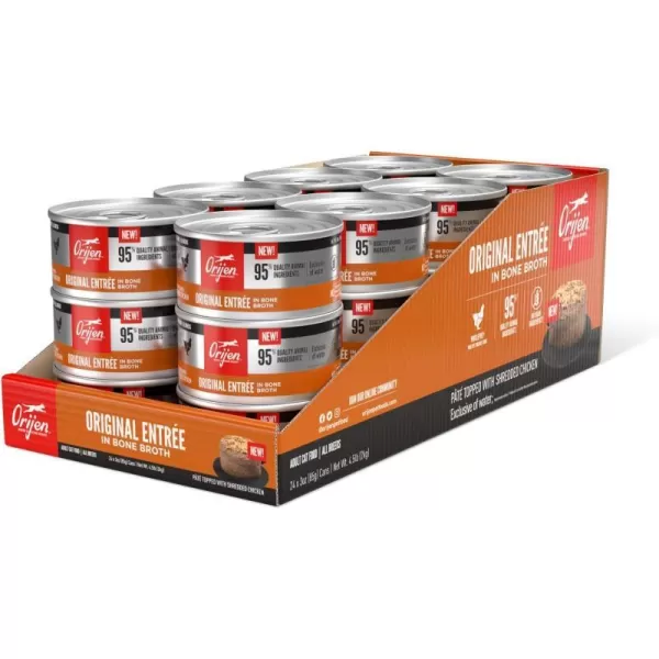 imageORIJEN Original Entree in Bone Broth Wet Cat Food WholePrey Ingredients 3 oz Case of 24ORIJEN Original Entree in Bone Broth Wet Cat Food WholePrey Ingredients 3 oz Case of 24