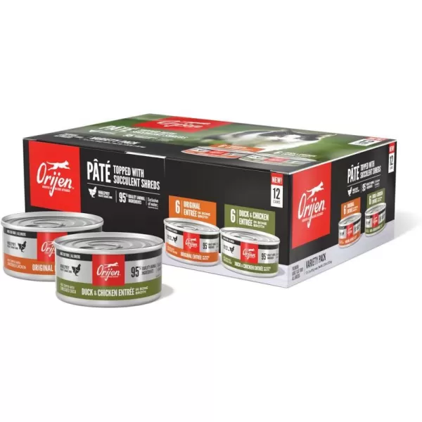 imageORIJEN Premium Pate Variety 12 Pack Original Recipe 6  Duck amp Chicken Recipe 6 3ozORIJEN Premium Pate Variety 12 Pack Original Recipe 6  Duck amp Chicken Recipe 6 3oz