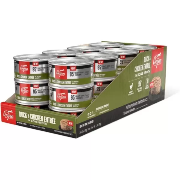 imageORIJEN REGIONAL RED Dry Cat Food Grain Free Cat Food for All Life Stages With WholePrey Ingredients 4lbWet Food Duck amp Chicken 3 Ounce Pack of 24