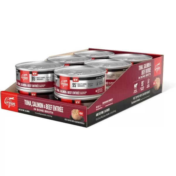 Wet Food Tuna, Salmon & Beef 5.5 Ounce (Pack of 12)