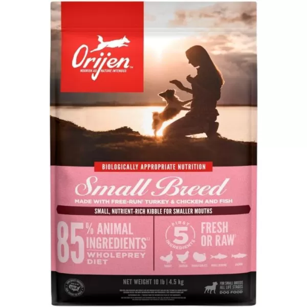 imageORIJEN Small Breed Dry Dog Food Grain Free Dry Dog Food for Small Breeds Fresh or Raw Ingredients 10lb10 Pound Pack of 1