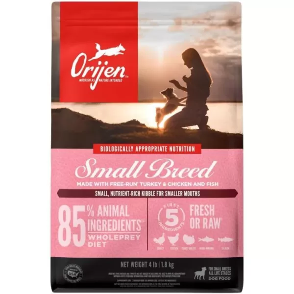 imageORIJEN Small Breed Dry Dog Food Grain Free Dry Dog Food for Small Breeds Fresh or Raw Ingredients 10lb4 Pound Pack of 1