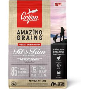 imageORIJEN Amazing Grains Six Fish Recipe Dry Dog Food High Protein Dog Food Fresh or Raw Ingredients 4lbFit  Trim