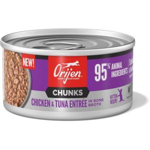 imageORIJEN Chunks Chicken ampamp Tuna Entre for Kittens 3oz case of 12 cans