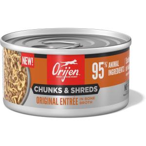 imageORIJEN Chunks ampamp Shreds Original Entre 3oz case of 12 cans