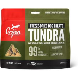 imageORIJEN Freeze Dried Dog Treats Grain Free High Protein Raw Animal Ingredients RanchRaised Beef 325ozTundra