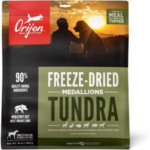 imageORIJEN Regional RED Freeze Dried Medallions Dog Food ampamp Topper Grain Free Dog Food WholePrey Ingredients 16ozTundra  Patties