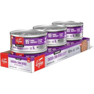 imageORIJEN Chunks Chicken ampamp Tuna Entre for Kittens 55oz case of 6 cans