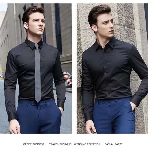 Beninos Mens Classic Button Down Dress Shirt Regular Fit