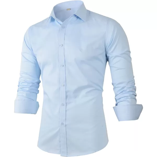 Beninos Mens Classic Button Down Dress Shirt Regular Fit