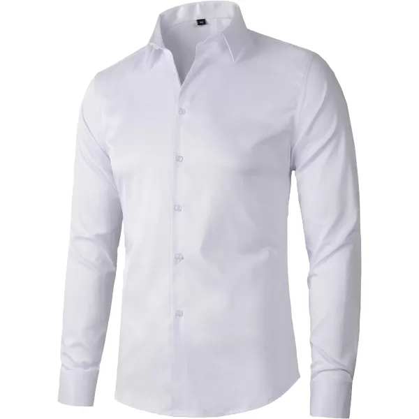Beninos Mens Long Sleeve Slim Fit Dress Shirts