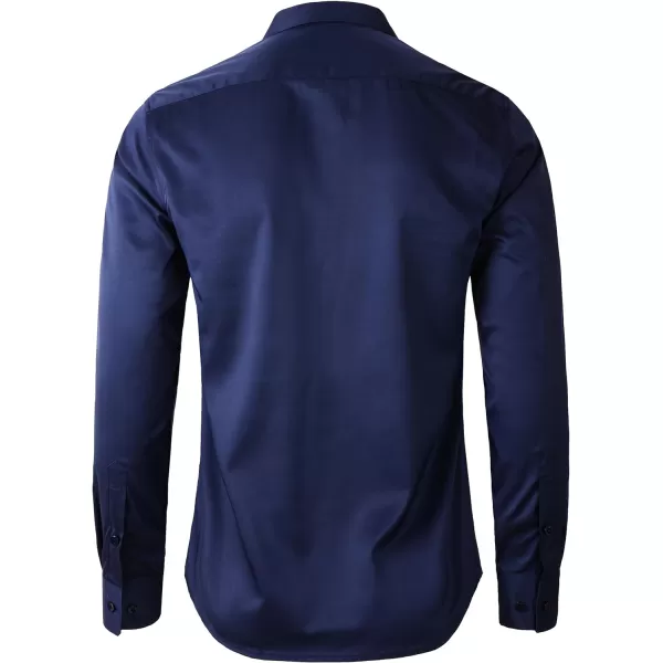 Beninos Mens Long Sleeve Slim Fit Dress Shirts