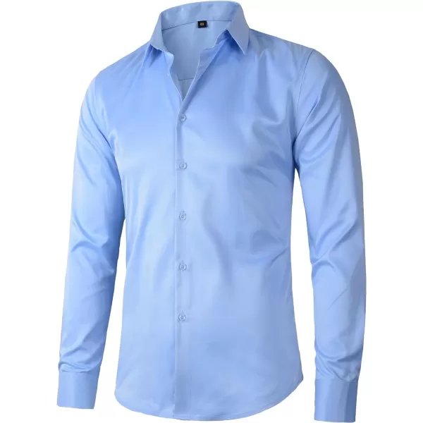 Beninos Mens Long Sleeve Slim Fit Dress Shirts