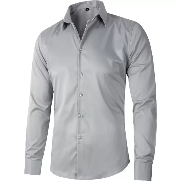 Beninos Mens Long Sleeve Slim Fit Dress Shirts