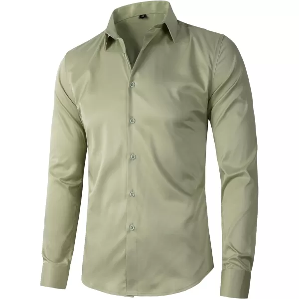Beninos Mens Long Sleeve Slim Fit Dress Shirts
