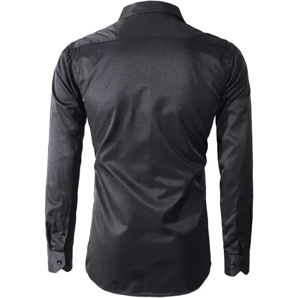 Beninos Mens Long Sleeve Slim Fit Dress Shirts