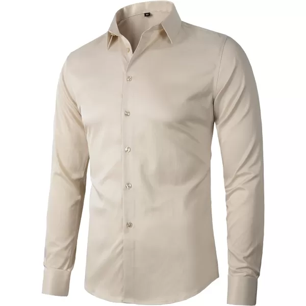 Beninos Mens Long Sleeve Slim Fit Dress Shirts