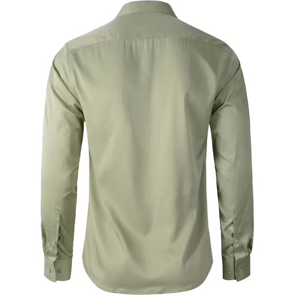 Beninos Mens Long Sleeve Slim Fit Dress Shirts