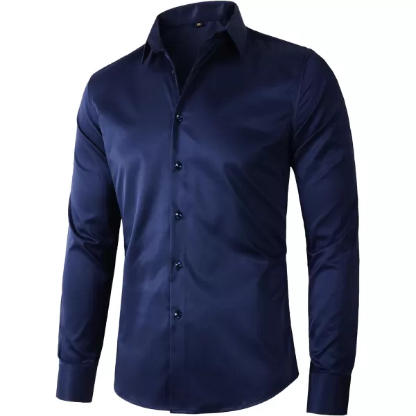 Beninos Mens Long Sleeve Slim Fit Dress Shirts