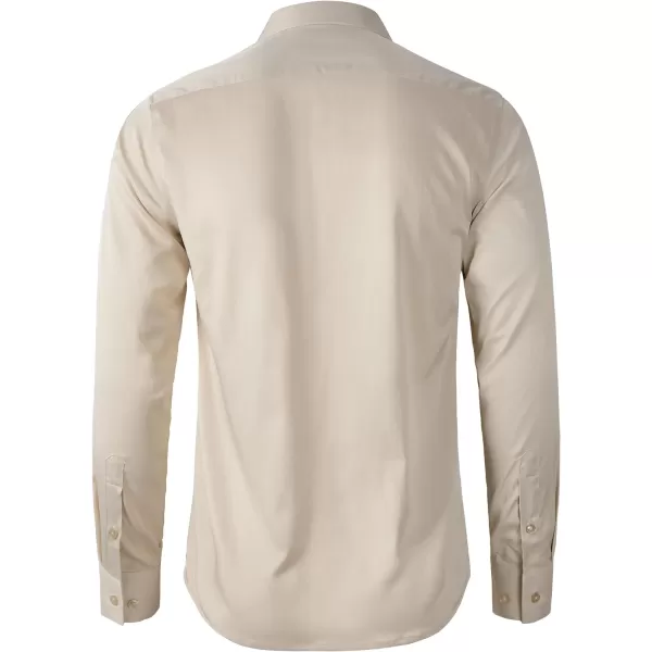 Beninos Mens Long Sleeve Slim Fit Dress Shirts