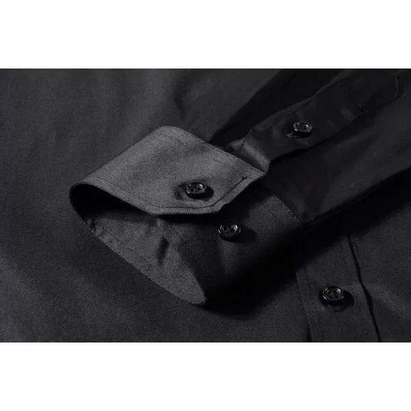 Beninos Mens Slim Fit Solid Point Collar Button Down Dress Shirt