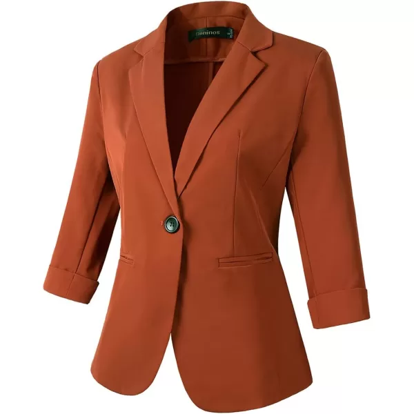 Beninos Womens 3/4 Sleeve Lightweight Office Work Suit Jacket Blazer