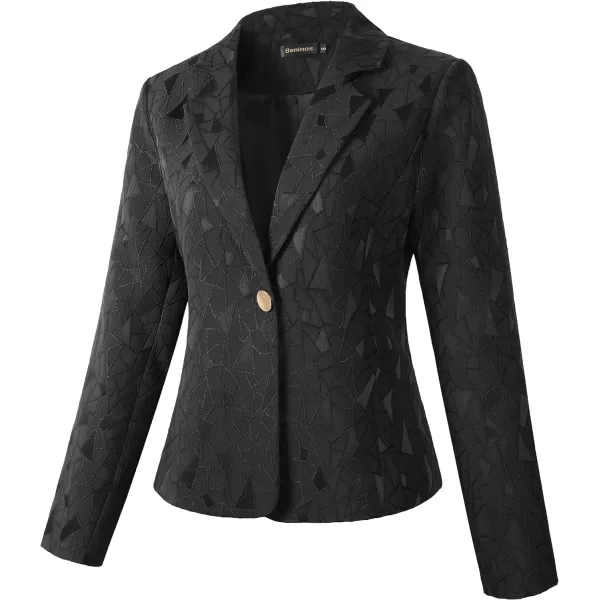 Beninos Womens 3/4 Sleeve Lightweight Office Work Suit Jacket Blazer