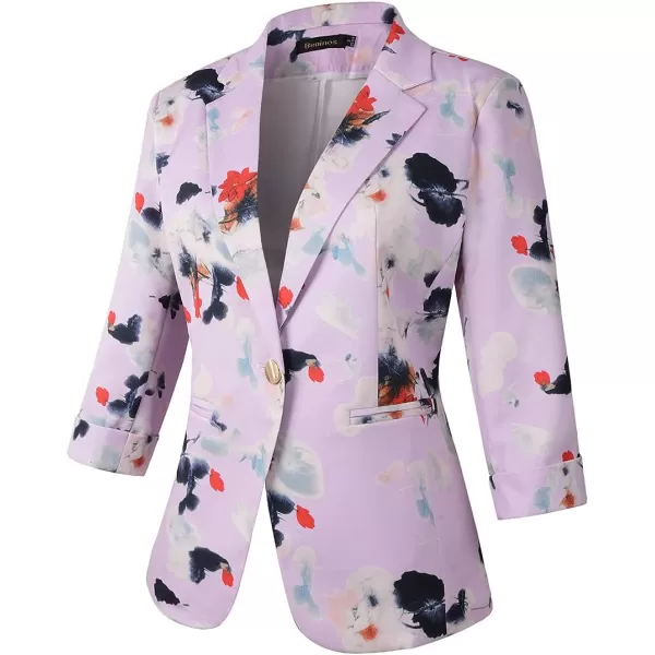 Beninos Womens 3/4 Sleeve Lightweight Office Work Suit Jacket Blazer