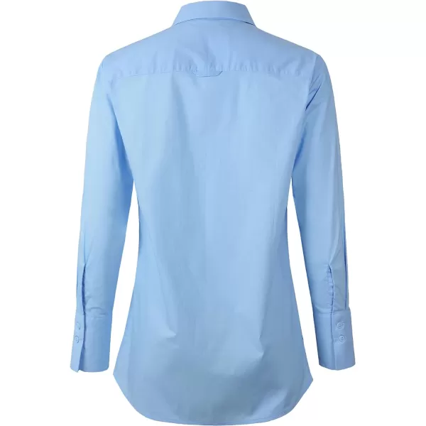 Beninos Womens Button Down Shirt Casual Long Sleeve Loose Fit Collared Work Blouse Tops