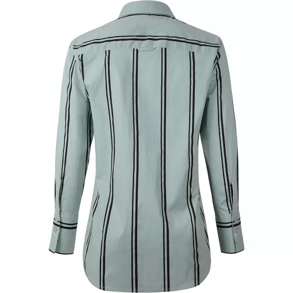 Beninos Womens Button Down Shirt Casual Long Sleeve Loose Fit Collared Work Blouse Tops