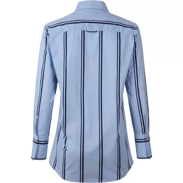 Beninos Womens Button Down Shirt Casual Long Sleeve Loose Fit Collared Work Blouse Tops
