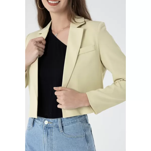 Beninos Womens Casual Blazers Open Front Crop Blazer Jacket