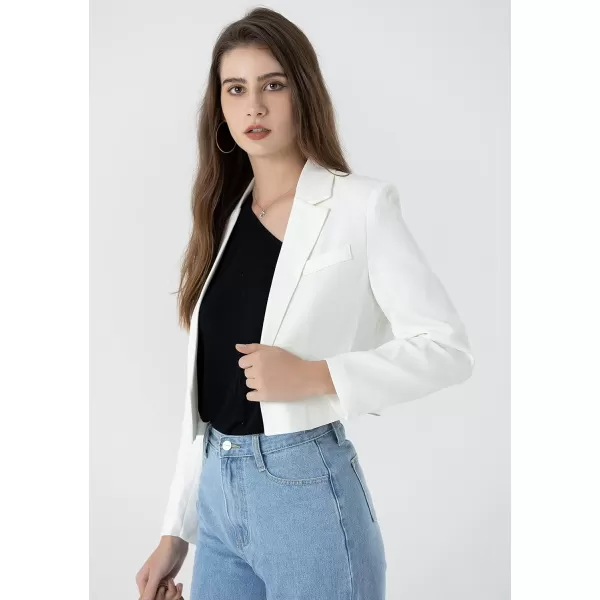 Beninos Womens Casual Blazers Open Front Crop Blazer Jacket