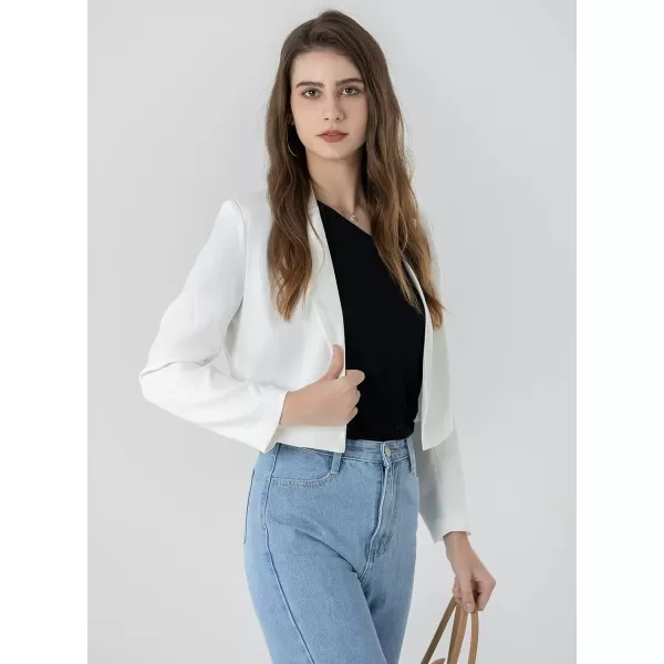 Beninos Womens Casual Blazers Open Front Crop Blazer Jacket