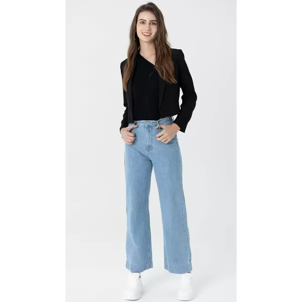 Beninos Womens Casual Blazers Open Front Crop Blazer Jacket