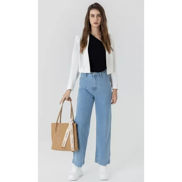 Beninos Womens Casual Blazers Open Front Crop Blazer Jacket