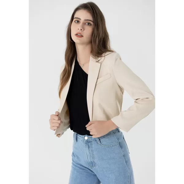 Beninos Womens Casual Blazers Open Front Crop Blazer Jacket