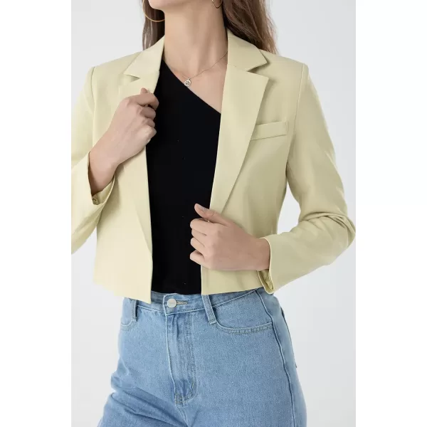 Beninos Womens Casual Blazers Open Front Crop Blazer Jacket